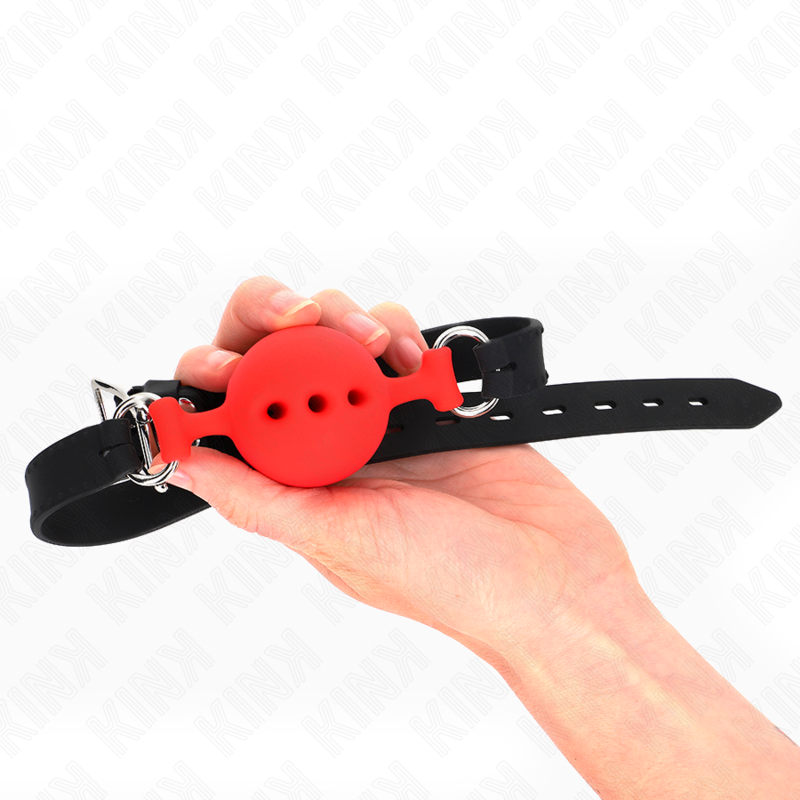 KINK Full Silicone Gag 55 x 2 cm med röd boll