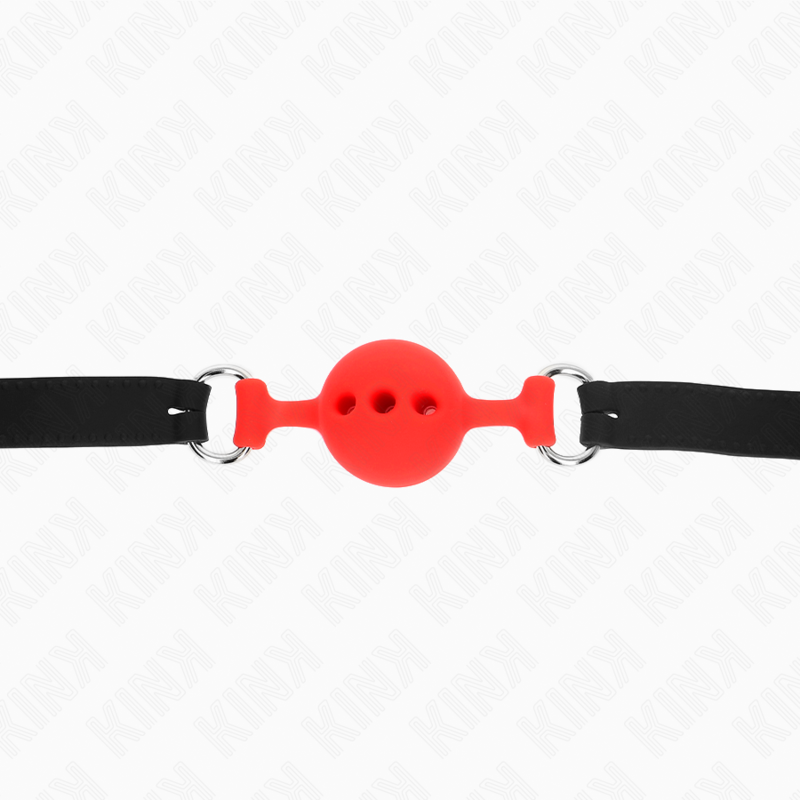 KINK full silikon gag 55 x 2 cm med 4 cm boll storlek S röd