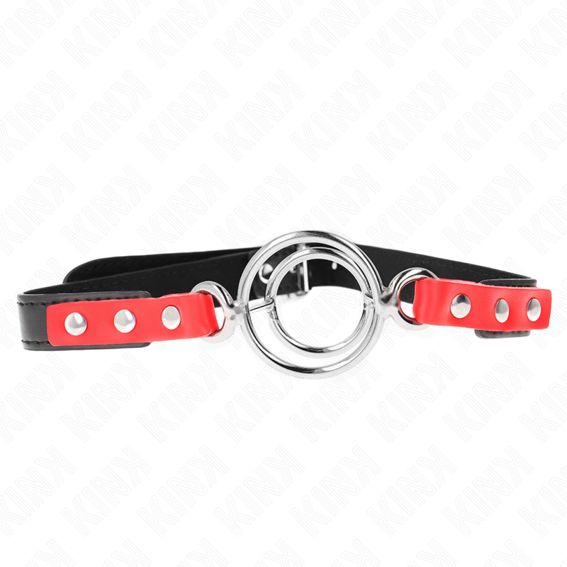 KINK - Gag med flera O-ringar 4 / 4.8 cm röd 38 x 56 cm