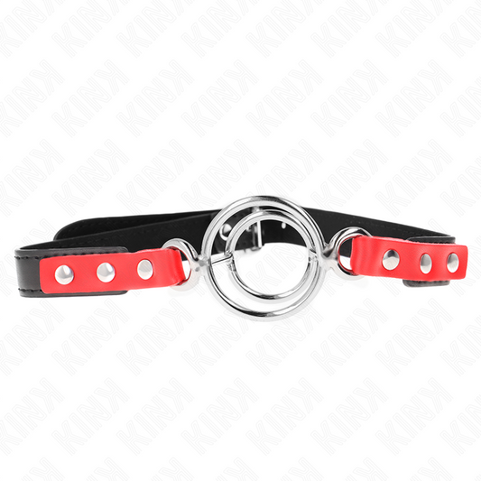 KINK - Gag med flera O-ringar 4 / 4.8 cm röd 38 x 56 cm