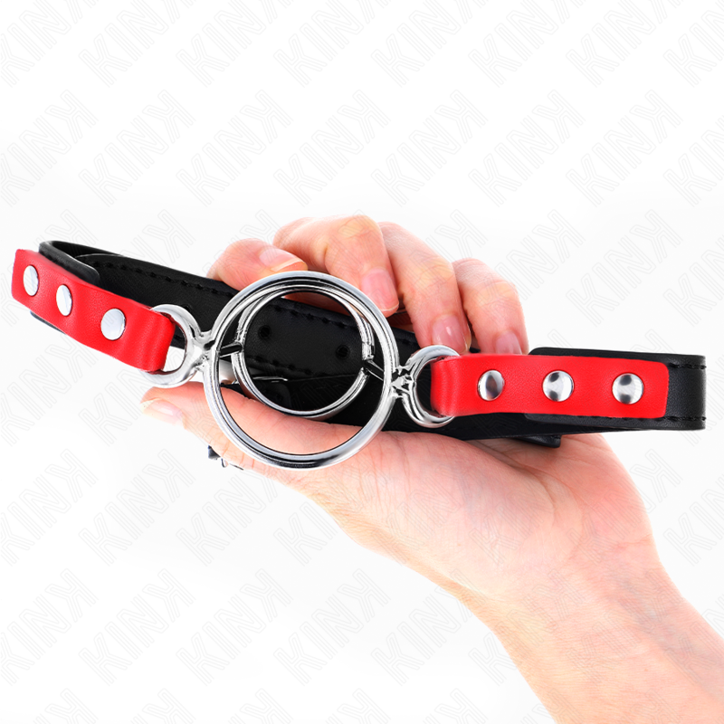 KINK - Gag med flera O-ringar 4 / 4.8 cm röd 38 x 56 cm