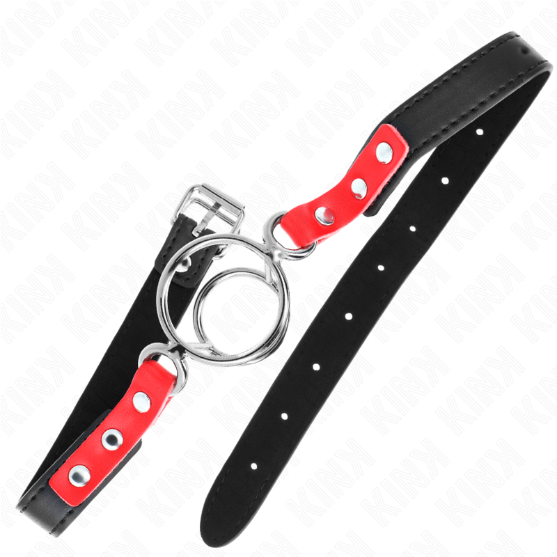 KINK - Gag med flera O-ringar 4 / 4.8 cm röd 38 x 56 cm
