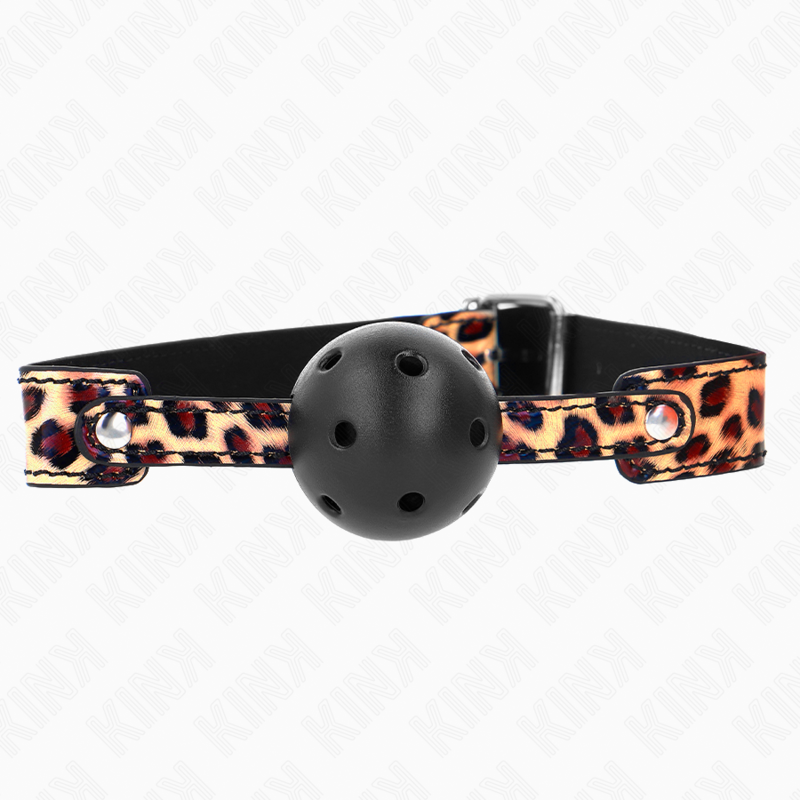 KINK - Leopard Andningsbar Boll 4.5 CM Gag 65 x 2.5 CM