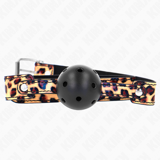 KINK - Leopard Andningsbar Boll 4.5 CM Gag 65 x 2.5 CM
