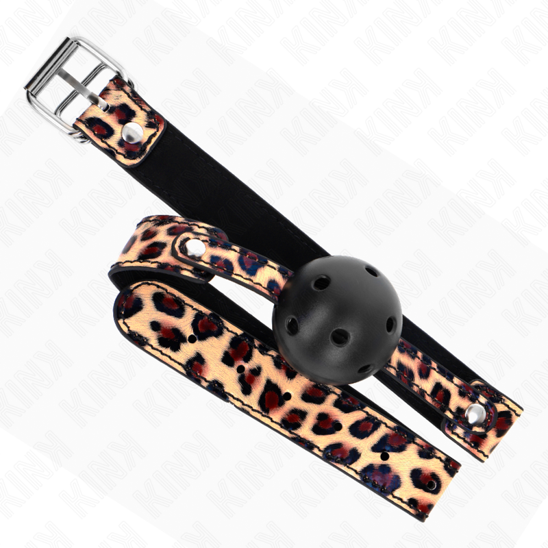 KINK - Leopard Andningsbar Boll 4.5 CM Gag 65 x 2.5 CM
