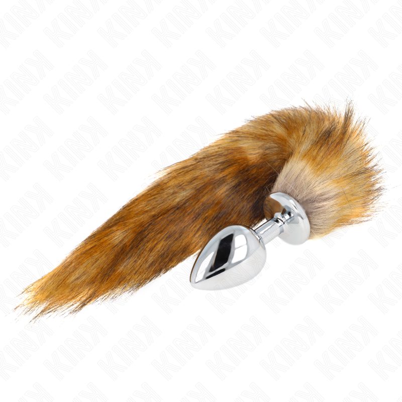 KINK anal plug storlek L med syntetisk svans 40 cm brun