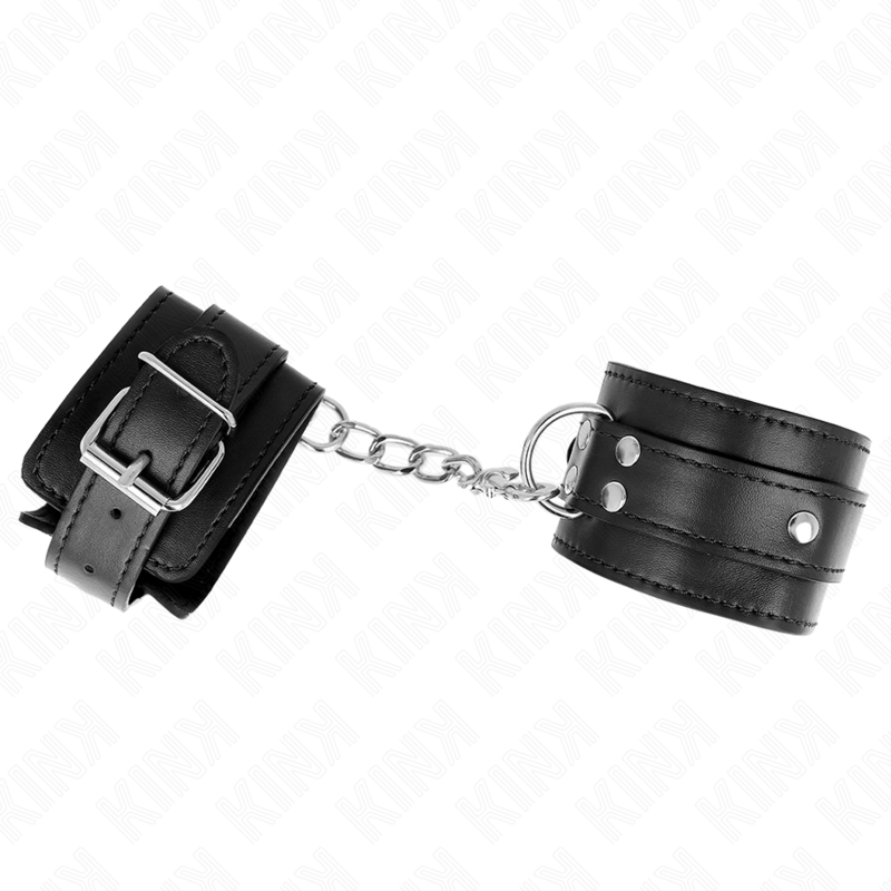 KINK - 3 D-RING HANDLEDARRESTRIKTIONER JUSTERBARA SVARTA 17,5-25 CM X 6 CM