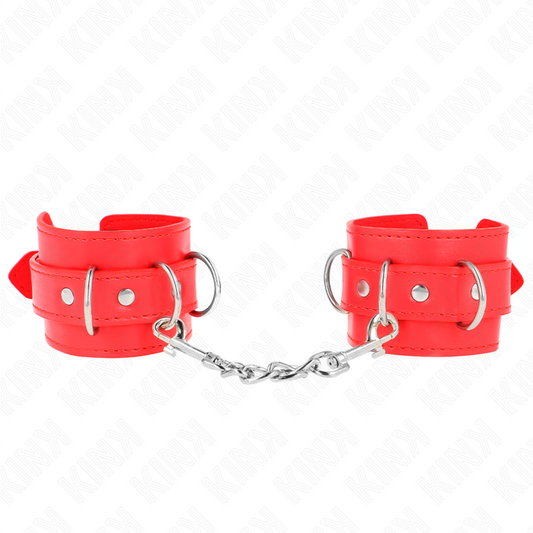 KINK - 3 D-RING HANDLEDNINGAR JUSTERBARA RÖDA 17,5-25 CM X 6 CM