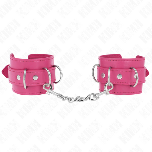 KINK - 3 D-RING HANDLEDARRESANDE JUSTERBART ROSA 17,5-25 CM X 6 CM