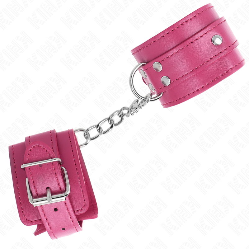 KINK - 3 D-RING HANDLEDARRESANDE JUSTERBART ROSA 17,5-25 CM X 6 CM