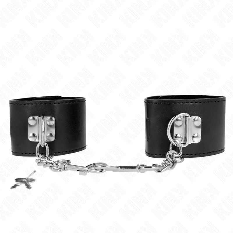KINK - Handledsrestriktioner med lås svart justerbar 16-23 cm x 5,5 cm