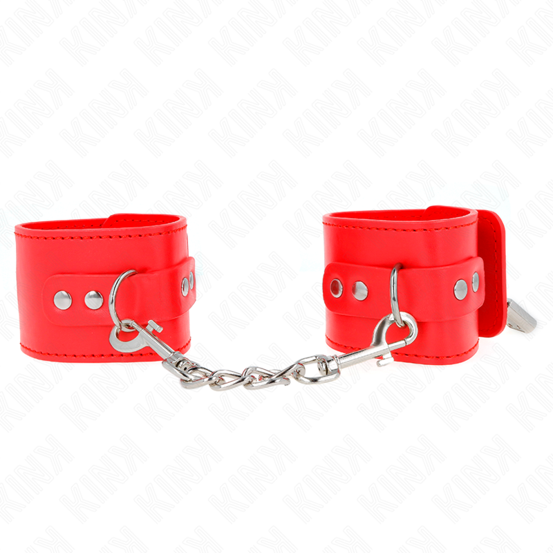KINK - Handledsbegränsningar med hänglås Röd Justerbar 16-23 cm x 5,5 cm