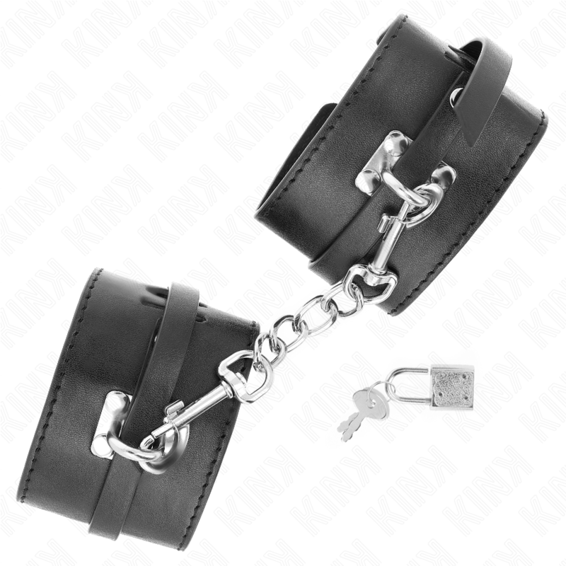 KINK låsbara handledsremmar i svart, justerbara 14,5-21 cm x 6 cm