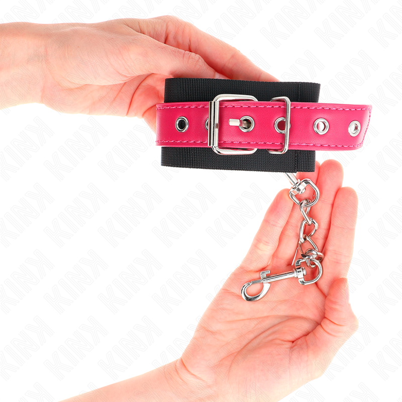 KINK - Nylon Handledsremmar Svart med Läderliknande Bälte