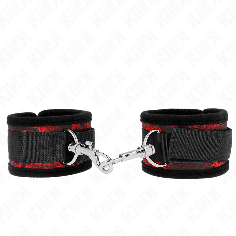 KINK handledsband i röd och svart för BDSM