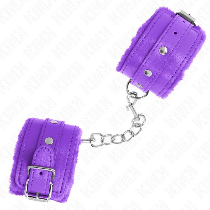 KINK - Premium Fodrade Handledsremmar Lila med Justerbart Bälte 17-29 cm x 6 cm