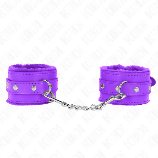KINK - Premium Fodrade Handledsremmar Lila med Justerbart Bälte 17-29 cm x 6 cm