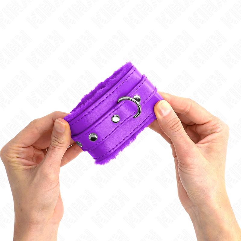 KINK - Premium Fodrade Handledsremmar Lila med Justerbart Bälte 17-29 cm x 6 cm