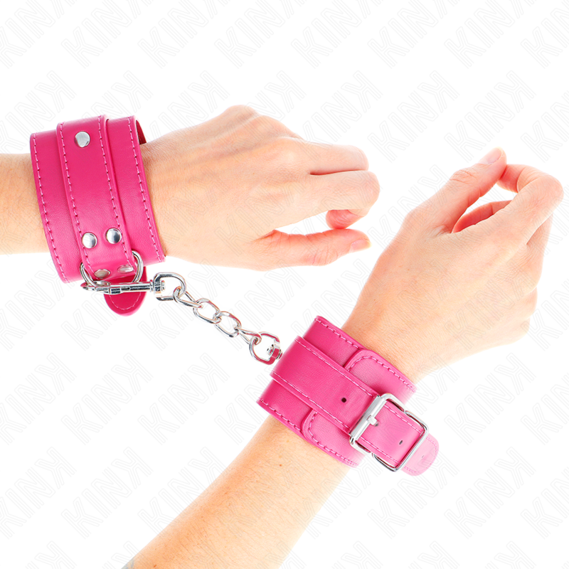 KINK - Handledsremmar Hallonros med justerbar foder 20-28 cm x 5,5 cm