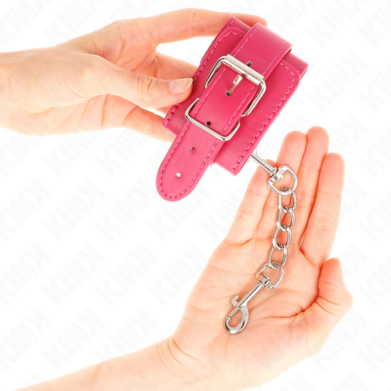 KINK - Handledsremmar Hallonros med justerbar foder 20-28 cm x 5,5 cm