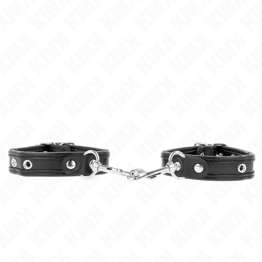 KINK - Mini svarta handledsband med nitar justerbara 16-22 cm x 2 cm