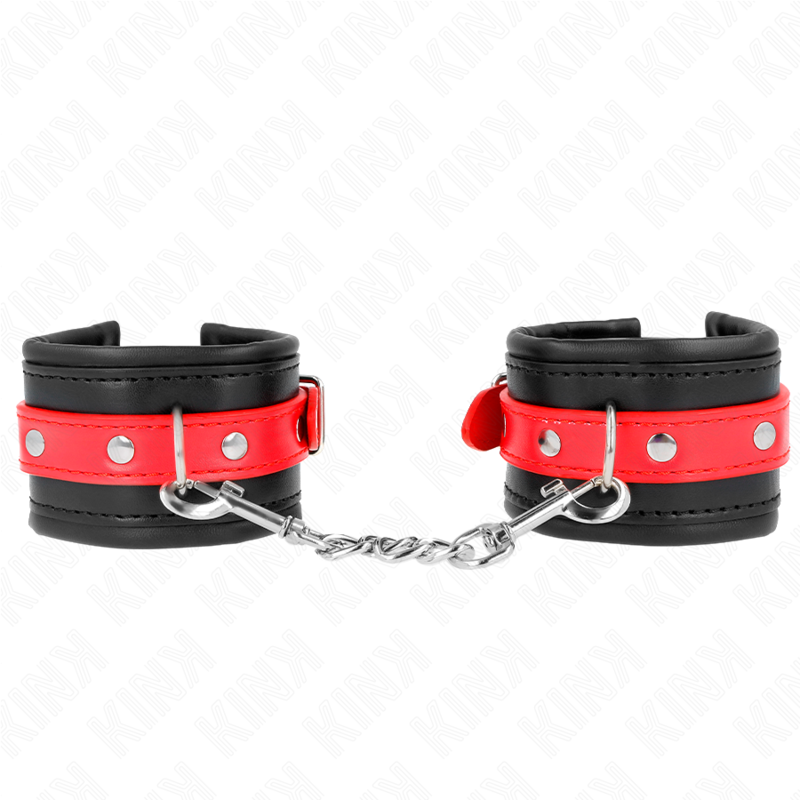 KINK - Handledsremmar Svart med Röd Rem Justerbara 17-28 cm x 6 cm