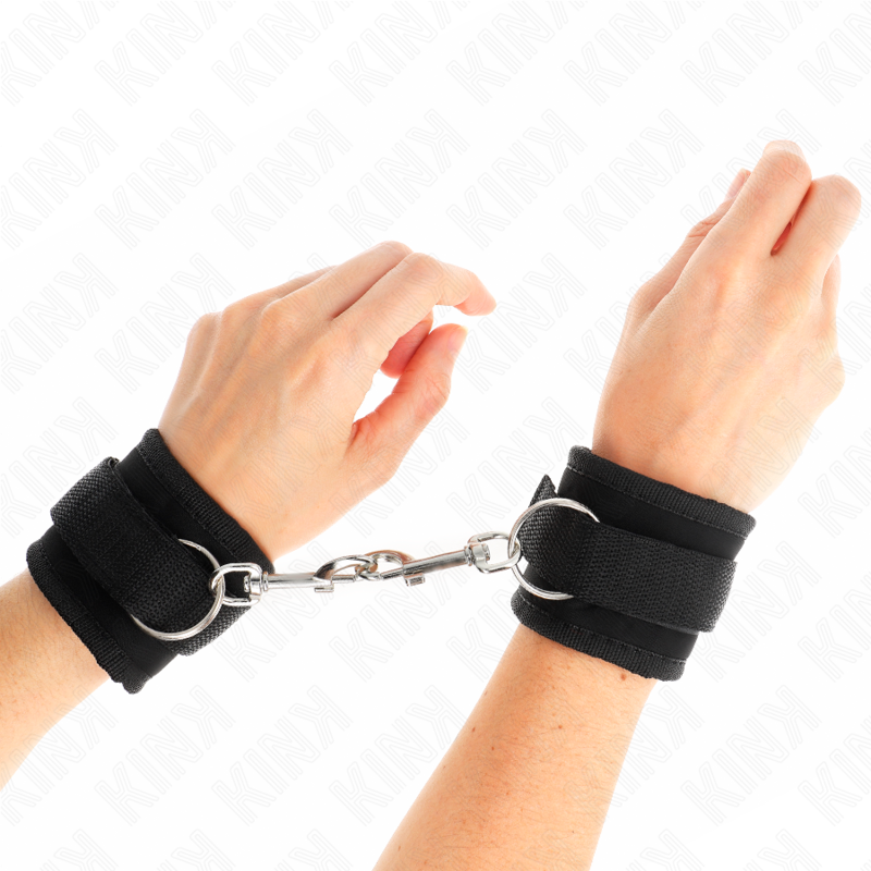KINK - Nylon Bind Hook&Loop Handledsrestriktioner Svart Modell 2 Justerbar 18-35 cm x 6 cm