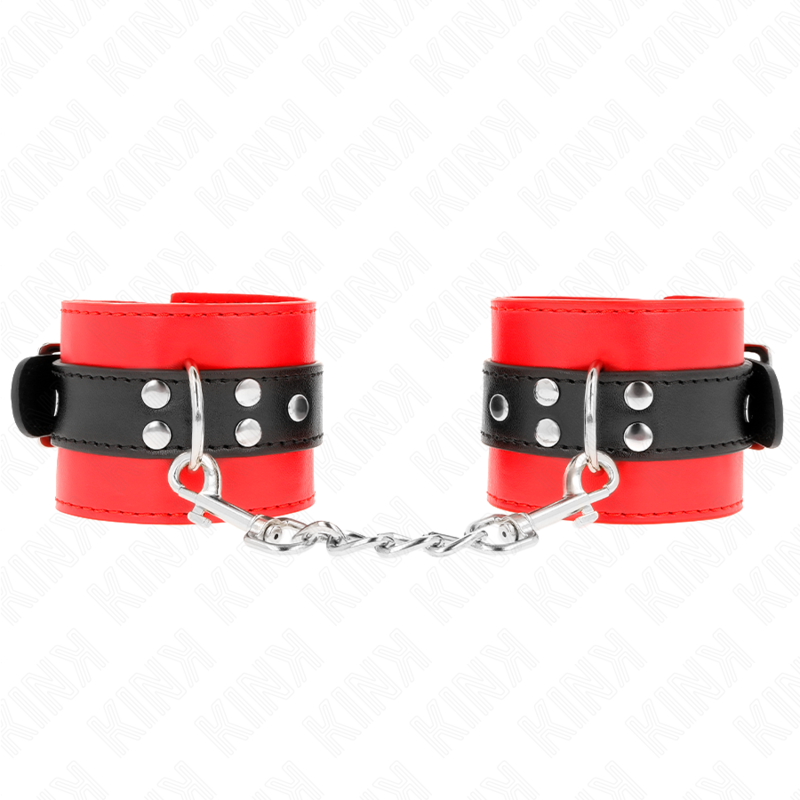 KINK - Handledsrestriktioner Röda med Svart Bälte Justerbara 17-28 cm x 6 cm