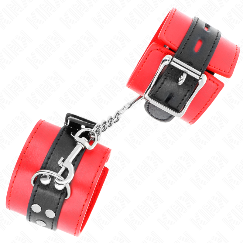 KINK - Handledsrestriktioner Röda med Svart Bälte Justerbara 17-28 cm x 6 cm