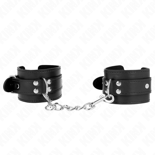 KINK enkla handledsbindningar i svart, justerbara 20-23 cm x 5,5 cm