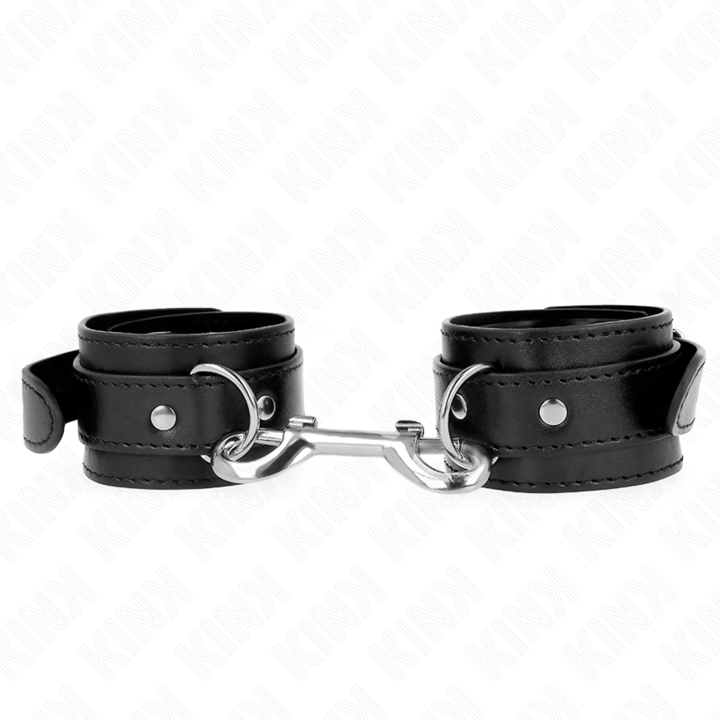 KINK - Handledsremmar med enkel nitarad svart justerbar 17-28 cm x 5 cm