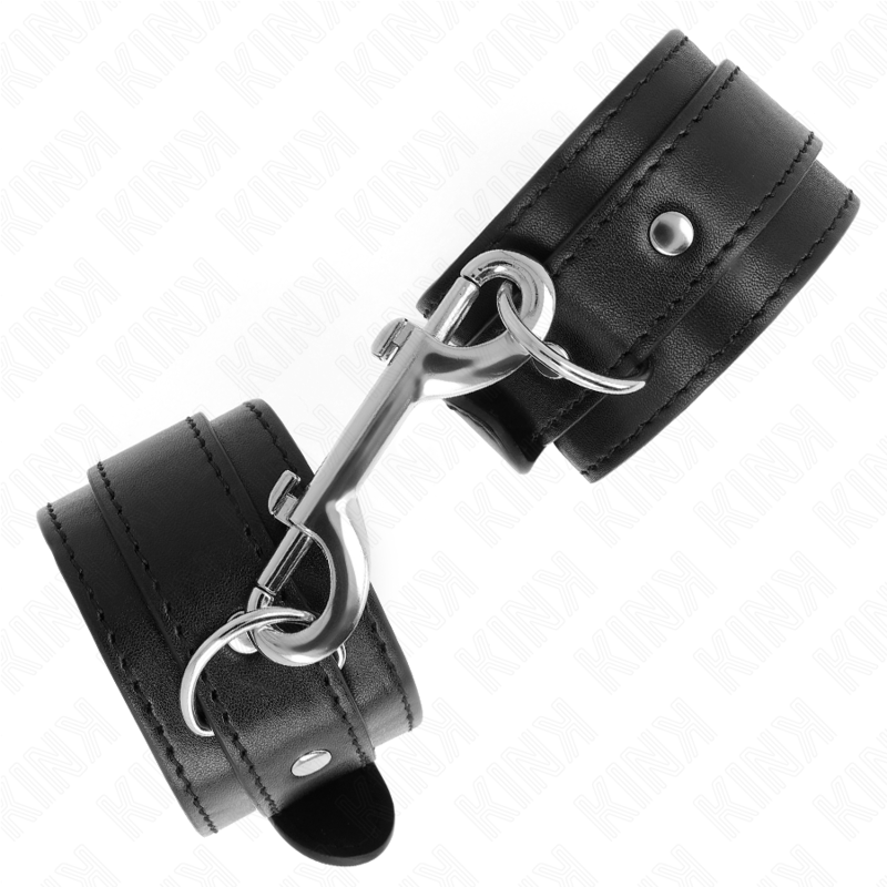 KINK - Handledsremmar med enkel nitarad svart justerbar 17-28 cm x 5 cm