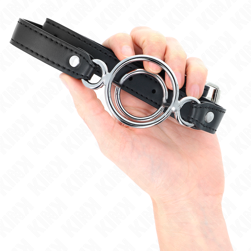KINK - Gag med flera O-ringar 5 cm svart 63 x 2,5 cm