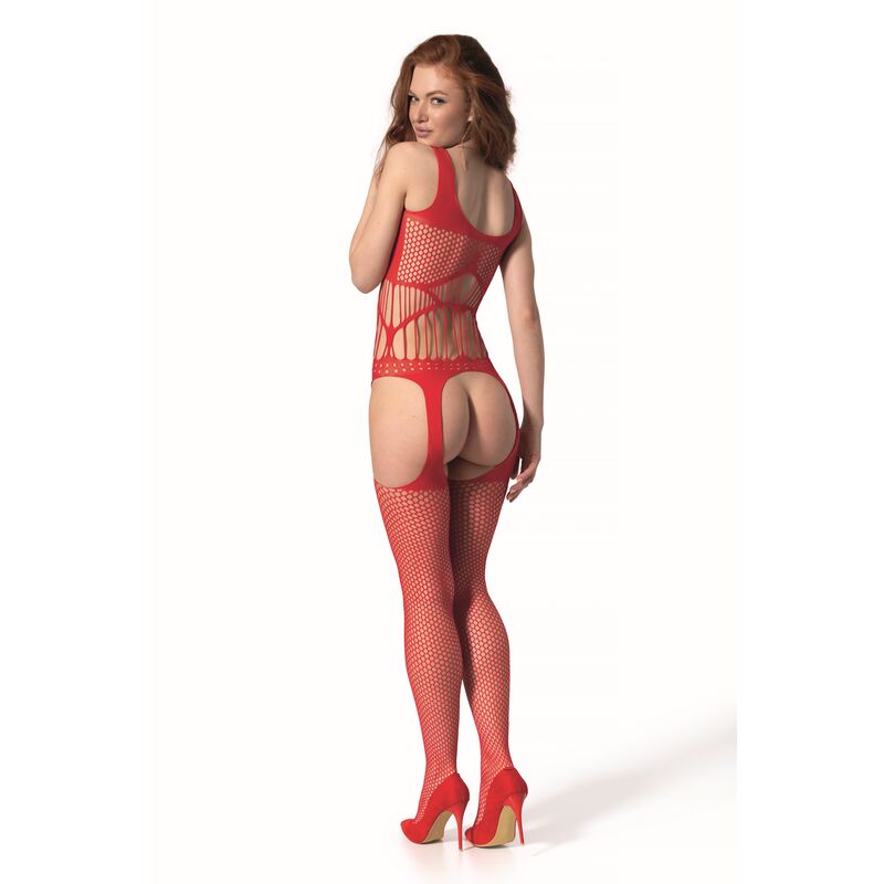 PASSION - BS 106 Bodystocking Röd One Size