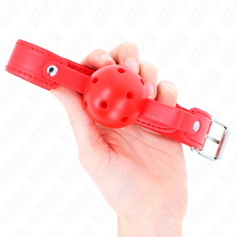 KINK - RÖD ANDNINGSBAR BOLL 4.5 CM GAG 65 x 2.5 CM