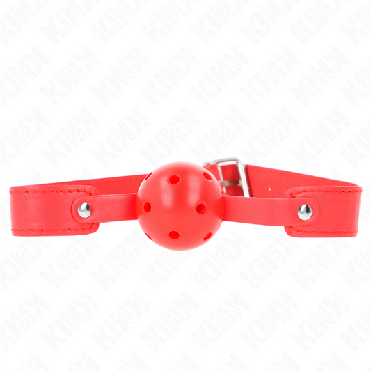 KINK - RÖD ANDNINGSBAR BOLL 4.5 CM GAG 65 x 2.5 CM
