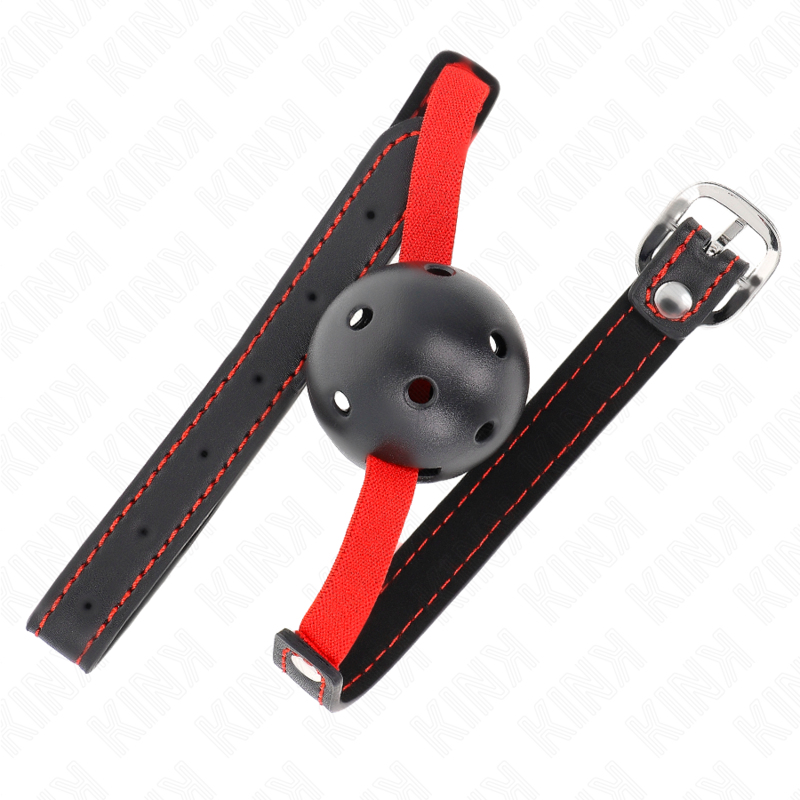 KINK - HOLLOW HARD MOUTH 4.5 CM GAG MED ELASTISK BELT 56 x 1.5 CM