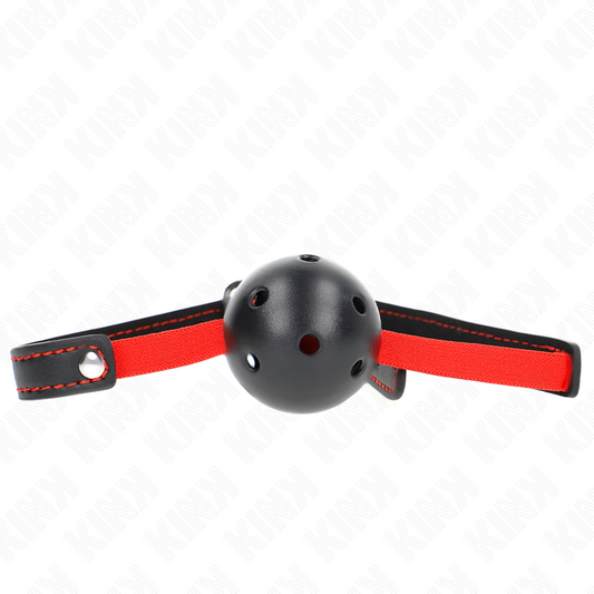KINK - HOLLOW HARD MOUTH 4.5 CM GAG MED ELASTISK BELT 56 x 1.5 CM