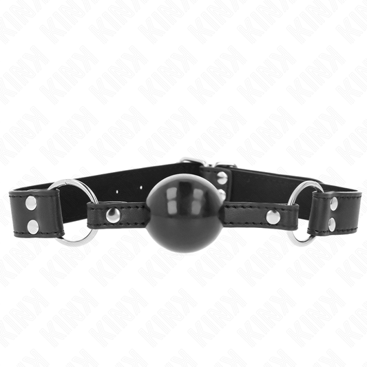 KINK - Mjuk och Solid Boll 4 cm Gag med Läderliknande Rem 62 x 2.5 cm Justerbar 42-58 cm