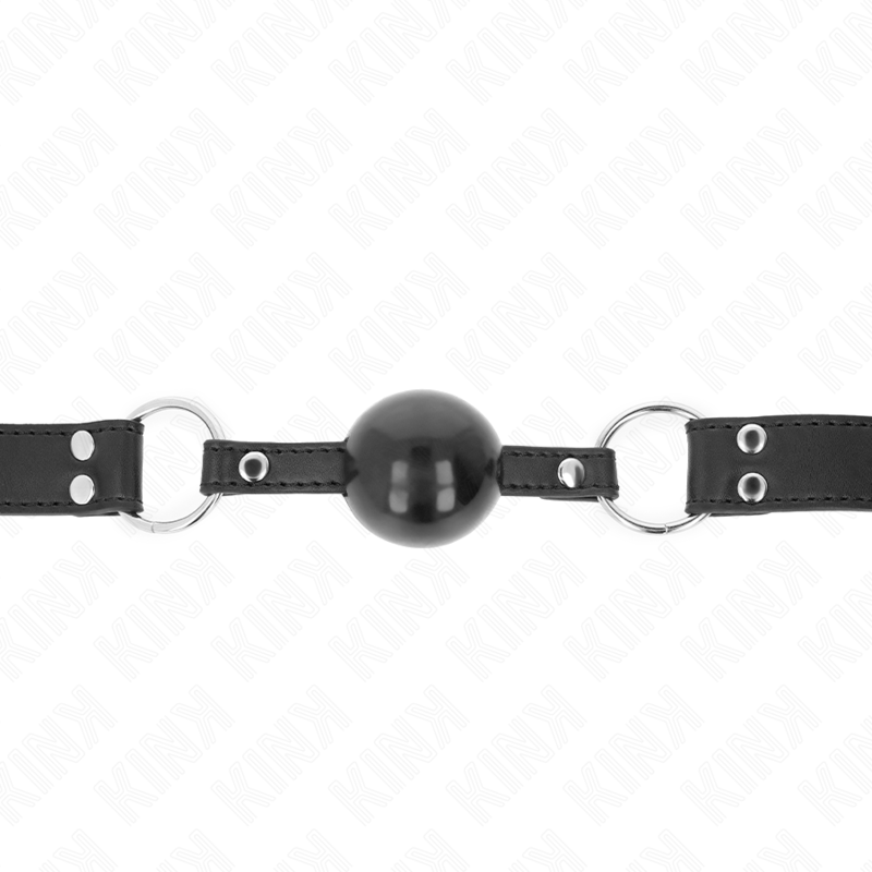 KINK - Mjuk och Solid Boll 4 cm Gag med Läderliknande Rem 62 x 2.5 cm Justerbar 42-58 cm