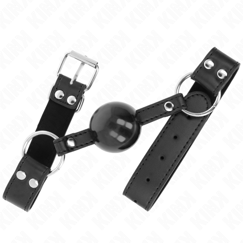KINK - Mjuk och Solid Boll 4 cm Gag med Läderliknande Rem 62 x 2.5 cm Justerbar 42-58 cm
