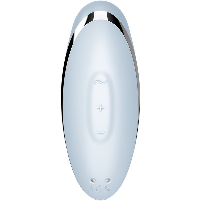 Satisfyer Tap & Climax 2 vibrator och stimulator i blått