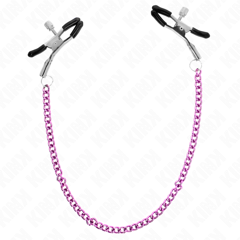KINK - Kedje-nipple clamps lila 30 cm