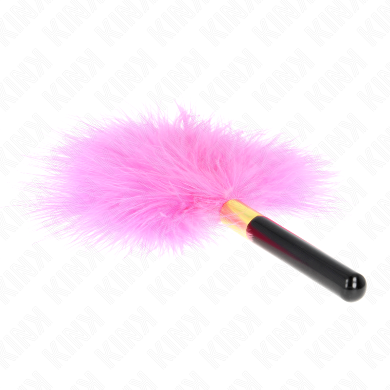 KINK Fuchsia Gold Metal Tickle Feathers 18 cm