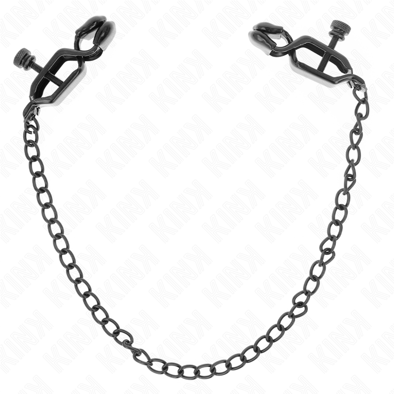 KINK - Flat Chain Nipple Clamps Black 30 cm