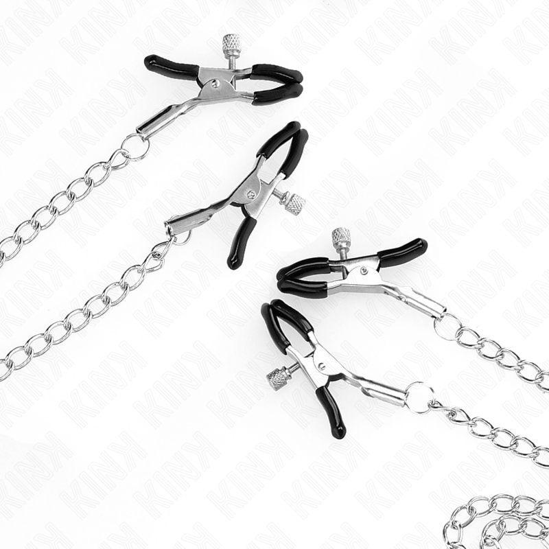 KINK - 4 NIPPLE OCH KLITKLAMMER JUSTERBARA SILVER