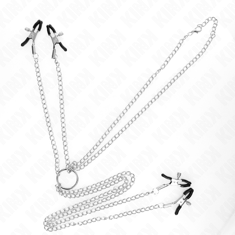 KINK - 4 NIPPLE OCH KLITKLAMMER JUSTERBARA SILVER