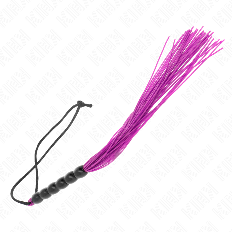 KINK - Mini silikonpiska med 6 lila kulor 26 cm