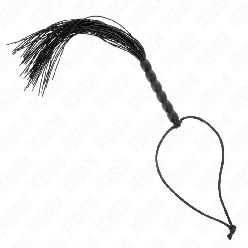 KINK - Mini silikonpiska med 6 svarta pärlor 26 cm