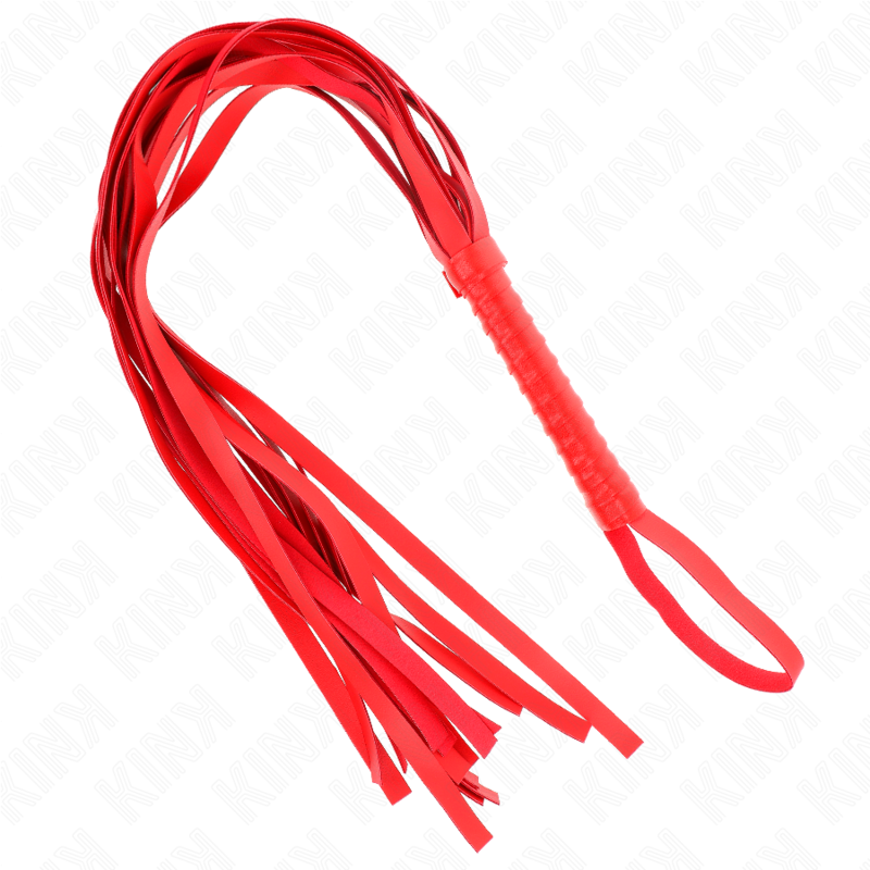 KINK - RÖD KORT HANDTAG LÅNG SVARTPISK 70 CM